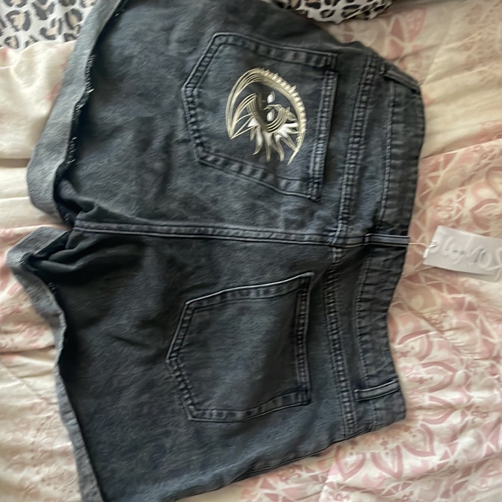 Dark Denim Shorts - Picture 2 of 4
